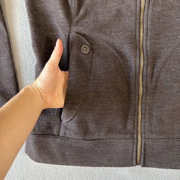 Merrell Womens M Wool Blend Full Zip Sweater Jacket Outdoor Hiking Gorpcore Cozy - Picture 3 of 16